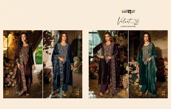 Velvet 36 Vol 2 By Rangati Embroidery Viscose Velvet Salwar Kameez Wholesale Shop In Surat